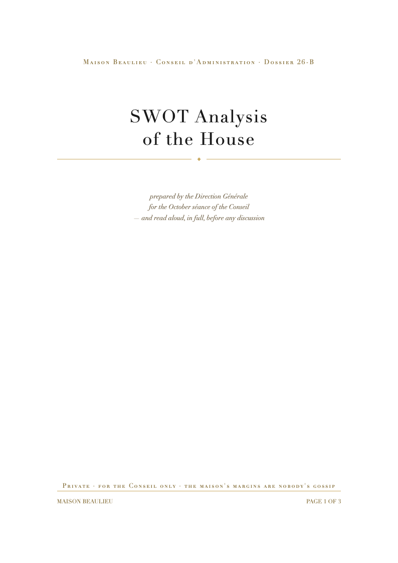 Luxury premium swot analysis